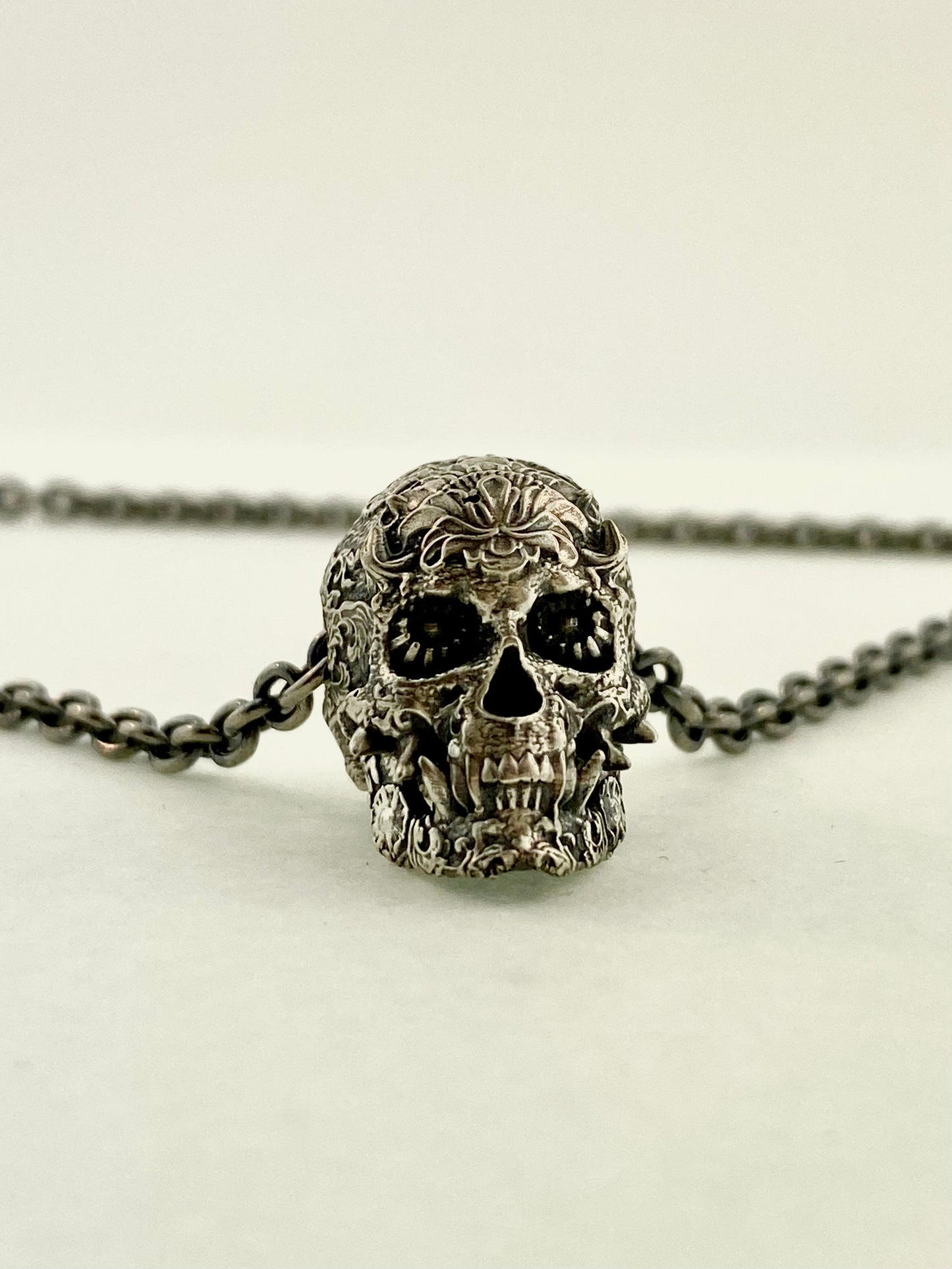 Oni Bead Pendant Sterling Silver