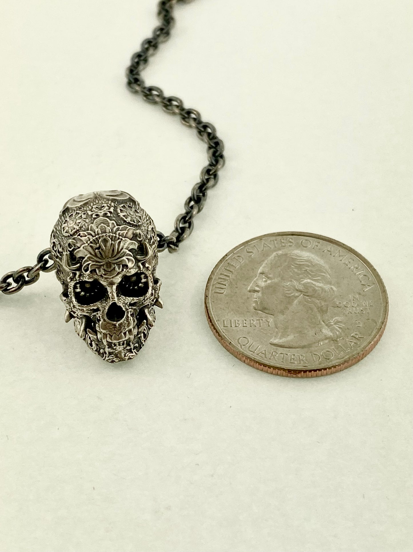 Oni Bead Pendant Sterling Silver