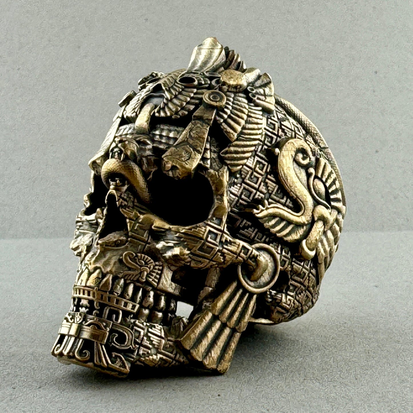 Escultura TechSkull.1 de Latón Pequeña