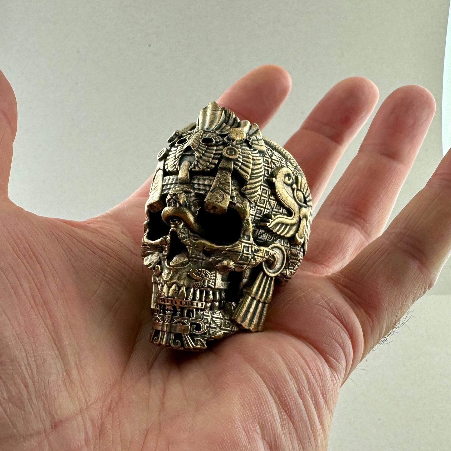 Brass MesoSkull Sculpture Small