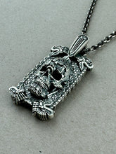 Load image into Gallery viewer, MesoSkull Tag Pendant Sterling Silver