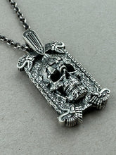 Load image into Gallery viewer, MesoSkull Tag Pendant Sterling Silver