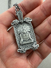 Load image into Gallery viewer, MesoSkull Tag Pendant Sterling Silver