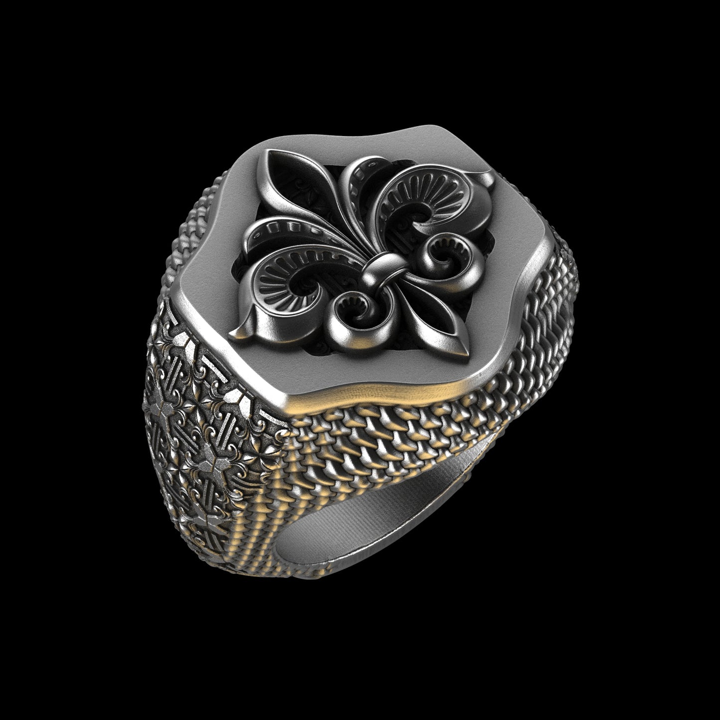 Fleur De Lis Ring Sterling Silver