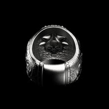 Load image into Gallery viewer, Croc Skin Skull Ring Sterling Silver