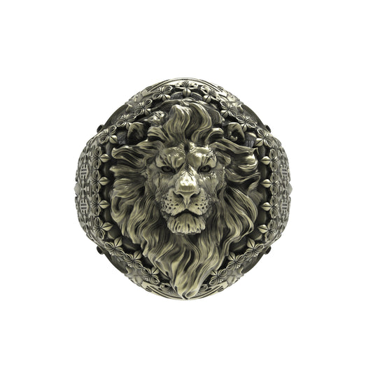 Brass Sovereign Lion Ring