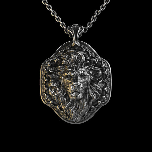 Sovereign Lion Pendant Sterling Silver