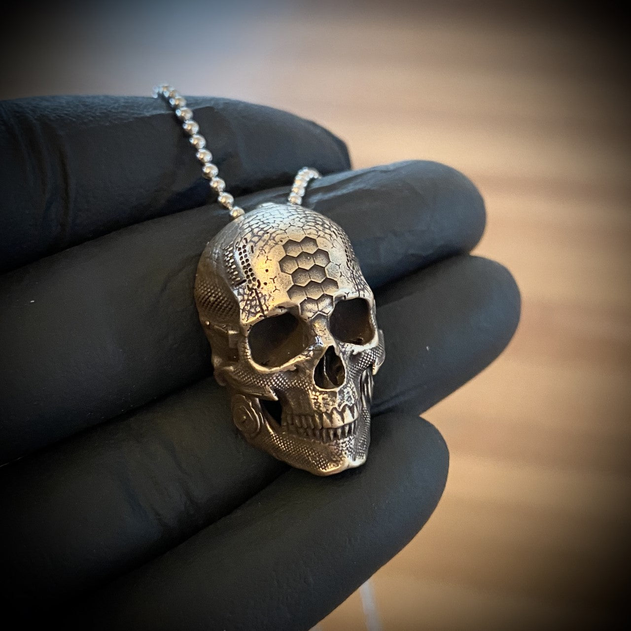 Brass TechSkull.1 Pendant