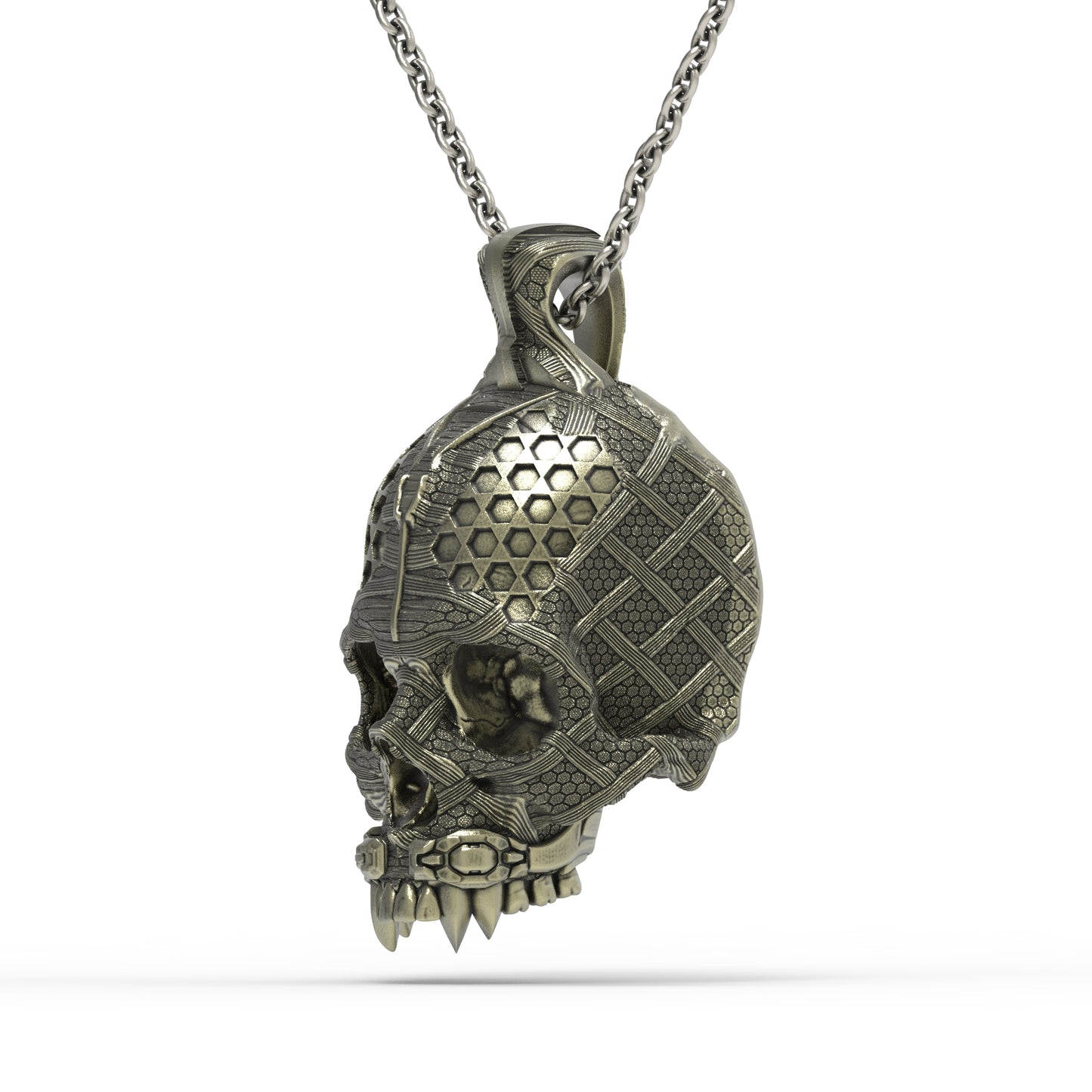 Colgante TechSkull.4 de bronce