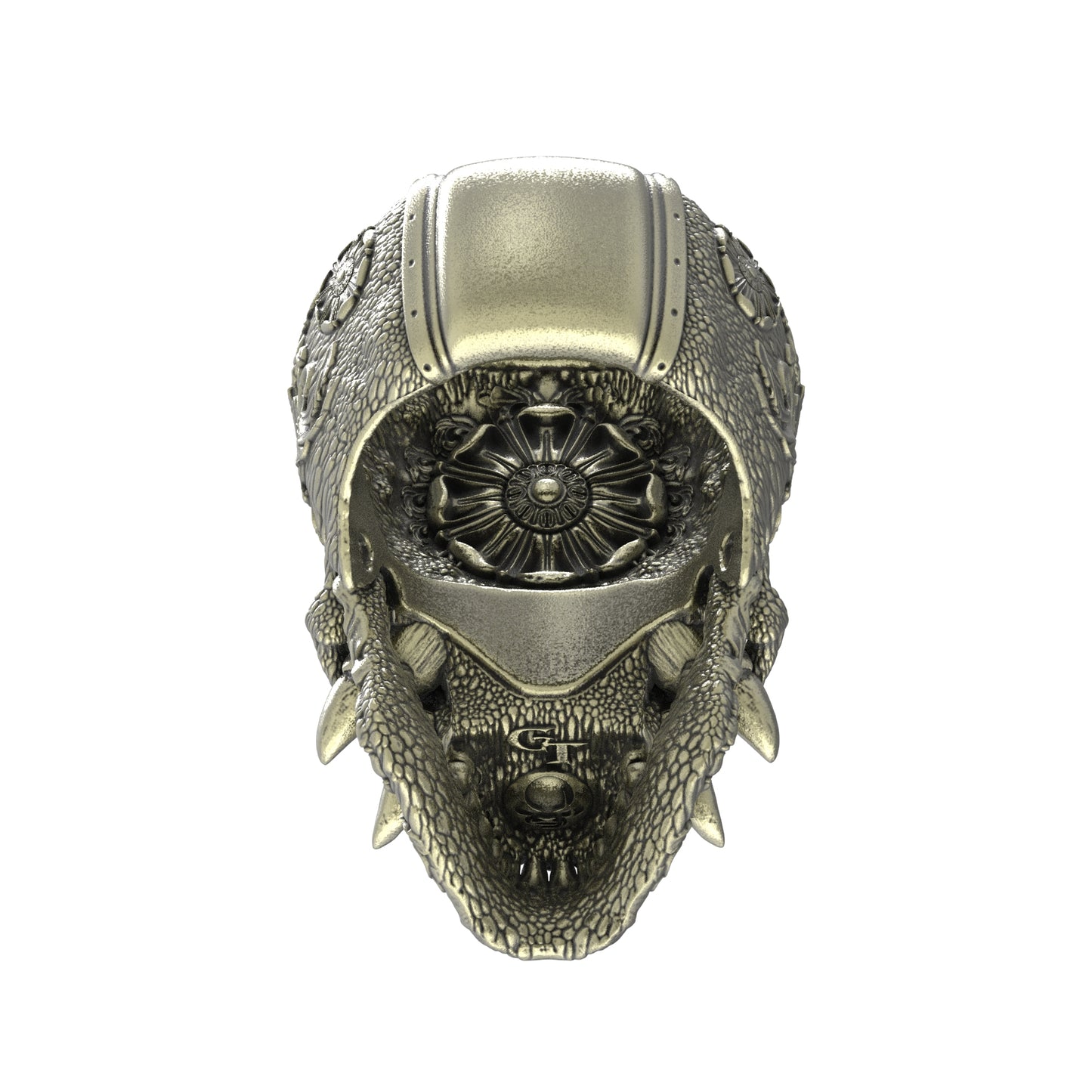 Brass Oni Skull Ring