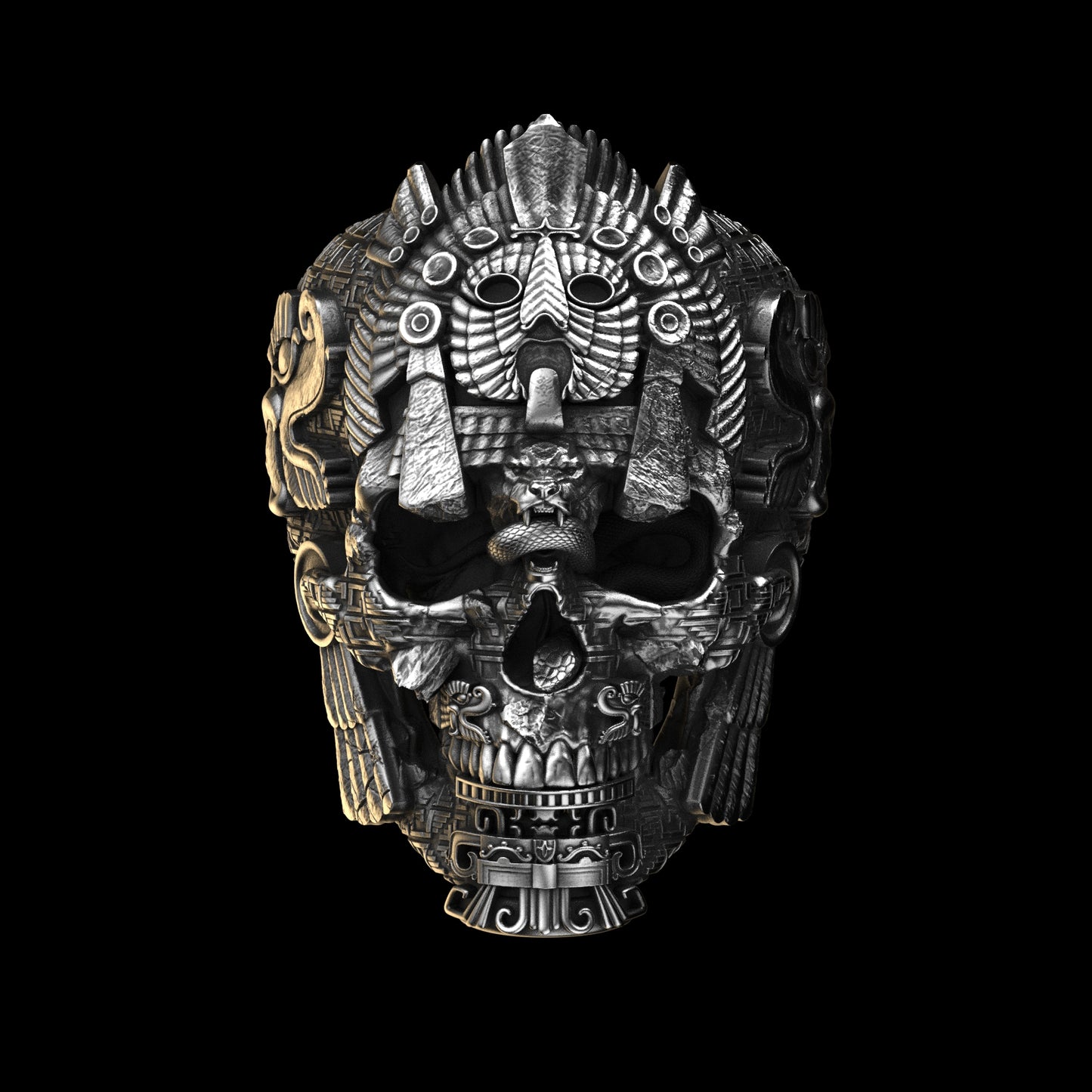 Meso Skull Ring Sterling