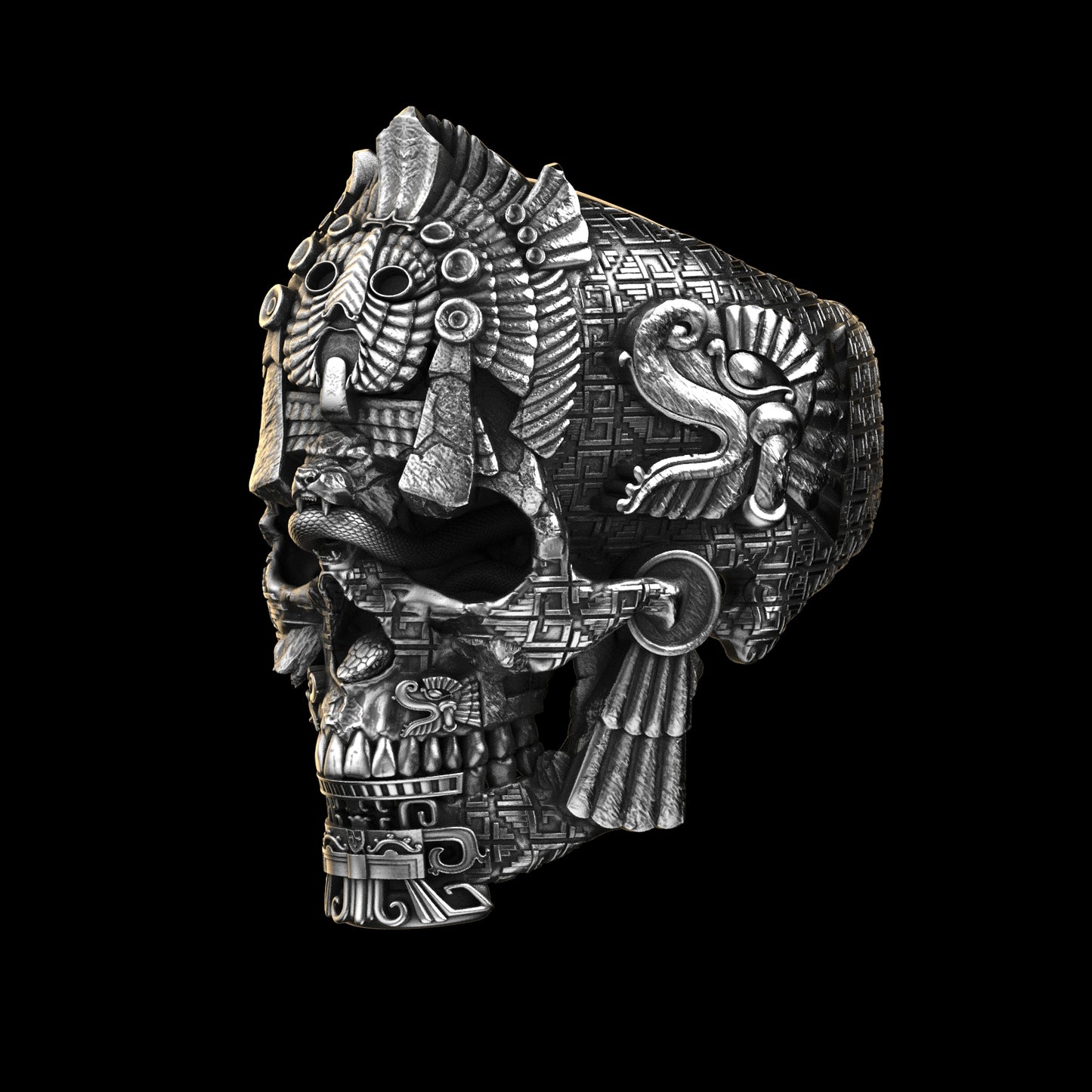 Meso Skull Ring Sterling