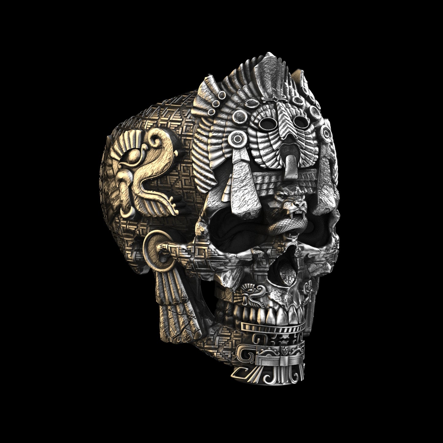 Meso Skull Ring Sterling