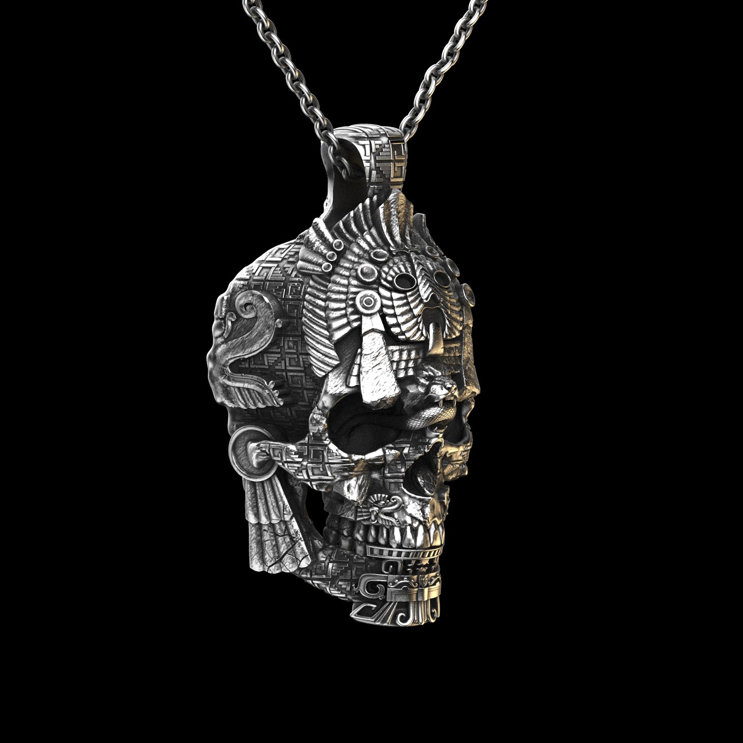 MesoSkull Pendant Sterling Silver