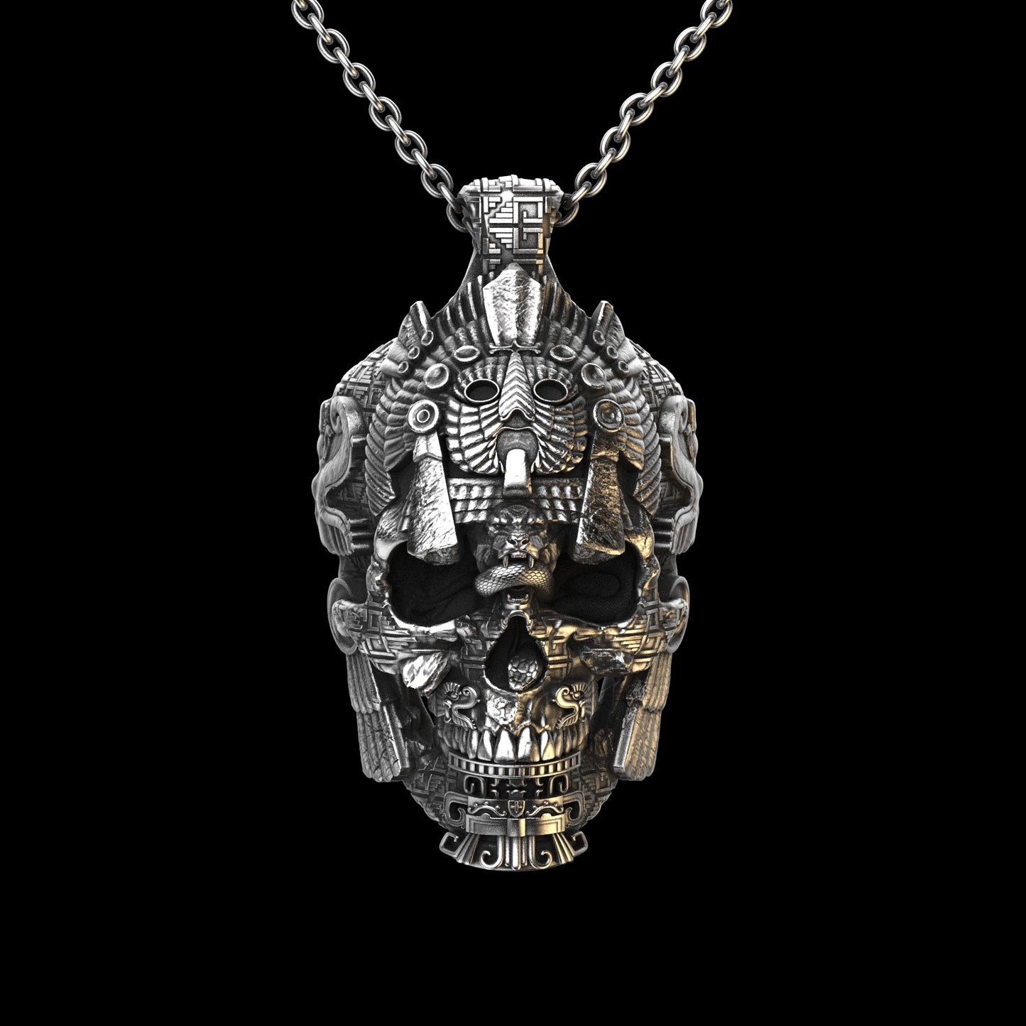 MesoSkull Pendant Sterling Silver