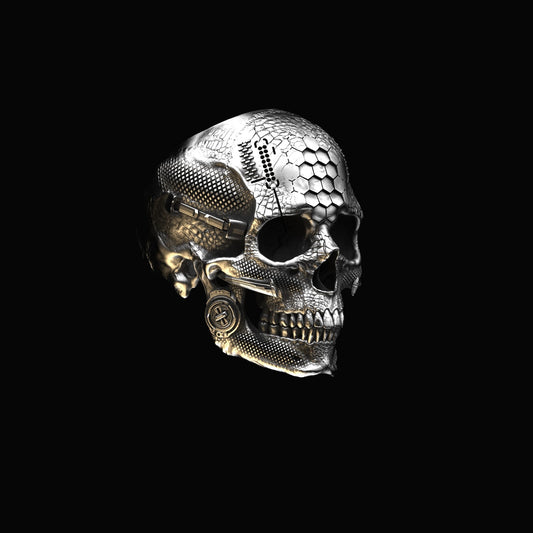 Sterling Silver TechSkull.1 Ring