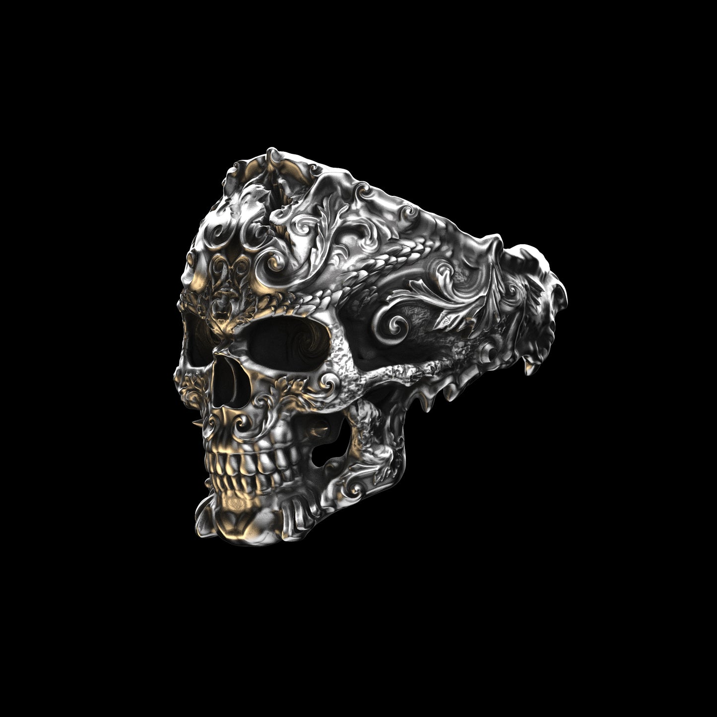 Flourish Skull Ring 1