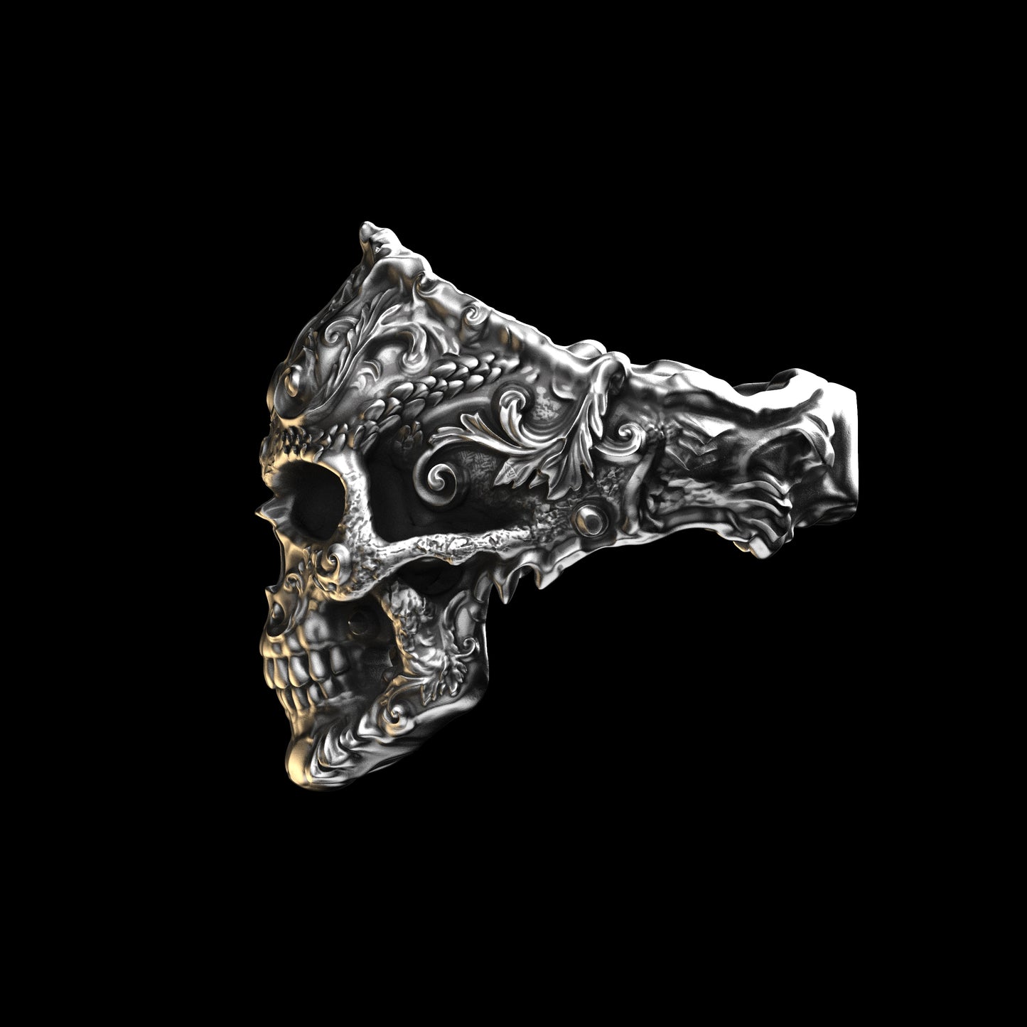 Flourish Skull Ring 1