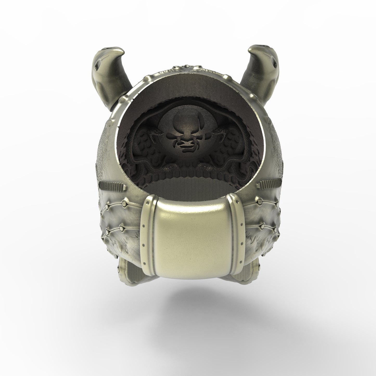 Brass Techskull.3 Ring